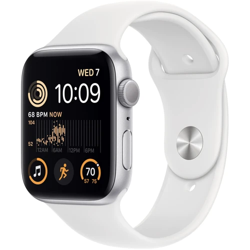 Apple Watch Se 2 44mm Gps Silver Aluminum Case with White Sport Band (MNK23)