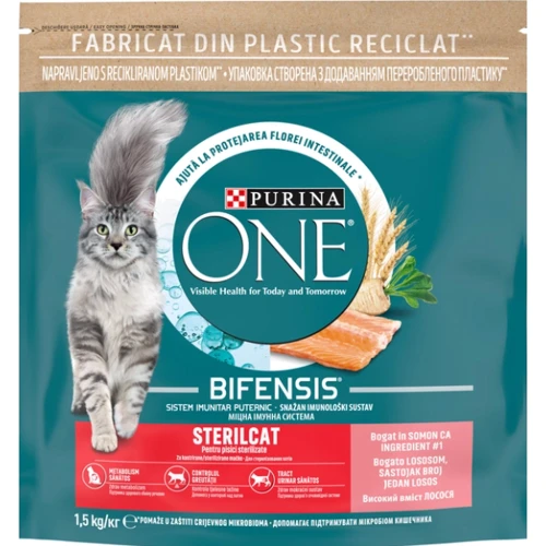 Сухой корм Purina One Sterilised для стерилизованных кошек с лососем и пшеницей 1.5 кг (8445290070913)
Сухой корм Purina One Sterilised для стерилизованных кошек с лососем и пшеницей 1.5 кг (8445290070913)