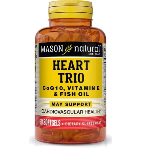Mason Natural Heart Trio CoQ10, Vitamin E & Fish Oil Здоровье сердца и сосудов 60 гелевых капсул
Mason Natural Heart Trio CoQ10, Vitamin E & Fish Oil Здоровье сердца и сосудов 60 гелевых капсул