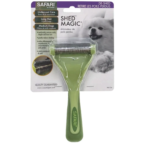 Инструмент Safari Shed Magic для средней и длинной линяющей шерсти собак зеленый 9.3x16 см
Инструмент Safari Shed Magic для средней и длинной линяющей шерсти собак зеленый 9.3x16 см