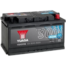Автомобільний акумулятор Yuasa YBX9115: Ємність, Ач 80