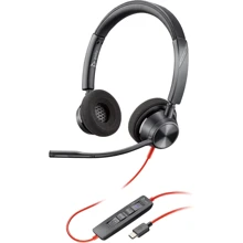 Наушники Poly BlackWire 3320-M USB-C/A Black (8X220AA): Тип конструкции накладные