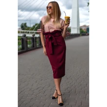 Спідниця FLFashion Бейліс Хюб 3132 42 бордова олівець подовжена міді: Матеріал поліестер