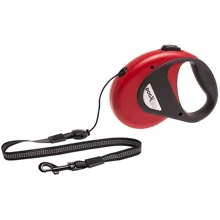 Поводок рулетка Flamingo Dogx2GO Cord S для собак светоотражающий шнур до 12 кг 8 м красный (43867): Тип шнура Трос