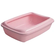 Туалет под наполнитель AnimAll CNR-106 с лопаткой 50х37х13.5 см розовый (2000981204815): Вид Открытый
