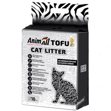 Соевый наполнитель AnimAll Tofu для кошек, с активированным углем, 10 литров 4.66 кг (Х/4/120): Вид Соевый