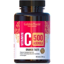 Голден-Фарм Vitamin C Acerola Витамин С Ацерола со вкусом апельсина 500 мг 100 капсул: Тип Витамин C
