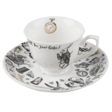Чашка для еспресо з блюдцем V&A Alice in Wonderland порцелянова 75 мл (VA5200019): Тип Чашка c блюдцем для эспрессо