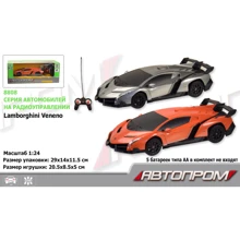 Машина на радиоуправлении 8808 (27043) АВТОПРОМ,1:24 R/C LAMBORGHINI VENENO,2 цвета, 29x1: undefined undefined