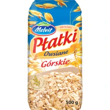 Овсяные хлопья Melvit горные 500 г (5906827003802): Вес нетто 500 г