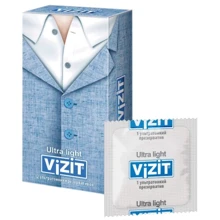Презервативи латексні VIZIT Ultra light ультратонкі №12: Тип Ультратонкі