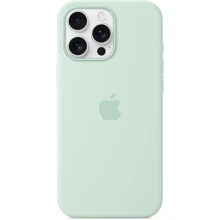 Чехол для iPhone Apple iPhone 16 Pro Max Silicone Case with MagSafe - Aquamarine (MDGY4ZM/A): Цвет зеленый