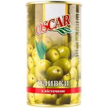 Оливки с косточкой Oscar foods 350 г (8413552051451): Вес нетто 350 г