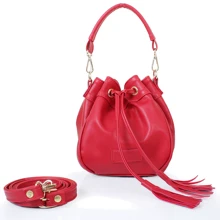 Женская сумка бакет-бэг Laskara красная (LK10195-red): Пол Женский