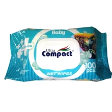 Дитячі вологі серветки Ultra Compact Ecopack 100 шт з клапаном: Виробник Ultra Compact