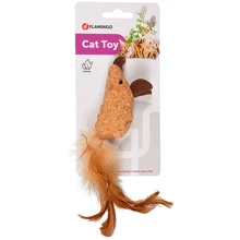 Коркова іграшка для котів Flamingo Adamello Mouse Soft Wood з котячою м'ятою 20.3x5x2.5 см (54203): undefined undefined