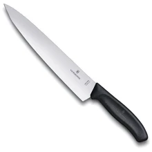 Кухонний ніж Victorinox SwissClassic Carving 22см чорний в блістері (6.8003.22B): Лезо нержавіюча сталь