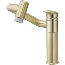 Смеситель для раковины Lefton 360° Rotatable Single-Hole Bathroom Faucet-BF2208 Brushed Gold: Назначение Для раковины