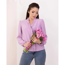 Блуза ISSA PLUS SA-184 42 фиолетовая с длинным рукавом: Сезон Демисезон