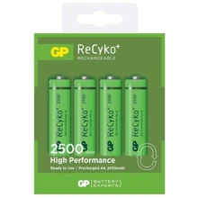 Gp AA 250AAHCE-2GBE4 ReCyko+ 2500 mAh *4 (NiMn) (250AAHCE / 4891199069918): Ємність 2500 мАч