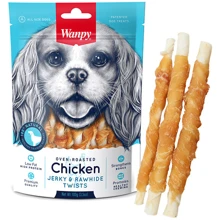 Лакомство для собак Wanpy Chicken Jerky & Rawhide Twists со вкусом вяленой курицы 100 г (55980): Производитель Wanpy