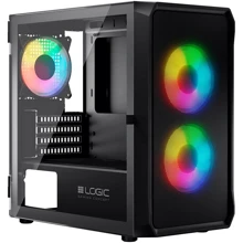 Корпус Logic concept PORTOS MESH+GLASS ARGB fans 3x120mm BLACK (AM-PORTOS-10-0000000-0002): Форм-фактор материнской платы MicroATX/Mini-ITX