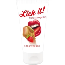 Массажный гель-лубрикант Lick It! Strawberry, 50 мл: Для кого Унисекс