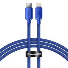 Кабель Baseus Cable USB-C to Lightning Crystal Shine 20W 1.2m Blue (CAJY000203): Тип USB-C - Lightning