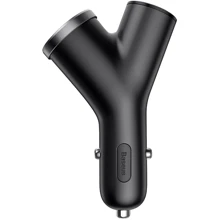Зарядний пристрій Baseus Car Charger 2хUSB Cigarette Lighter Port Black (CCALL-YX01): Кабель в комплекті отсутствует