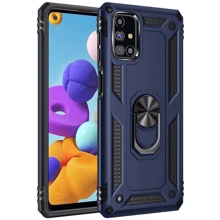 Чехол для телефонов Mobile Case Shockproof Serge Magnetic Ring Navy Blue for Samsung M515 Galaxy M51: Совместимость Samsung M515 Galaxy M51
