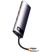 Адаптер Baseus Adapter StarJoy USB-C to HDMI4K+3xUSB3.1+PD+RJ45+SD Gray (WKWG080213): Колір серый