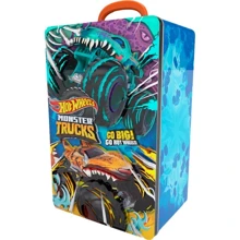 Металевий контейнер Hot Wheels для зберігання машинок серії Monster Trucks (HWCC21): Виробник Hot Wheels