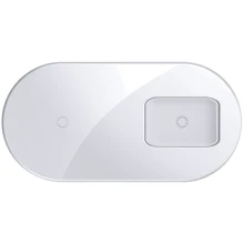 Зарядное устройство Baseus Dual Wireless Charger Pro Edition White (WXJK-C02) for Smartphones and Pods: Особенности Быстрая зарядка
