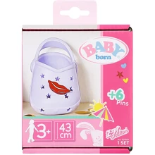 Обувь для куклы BABY BORN Cандалии со значками лиловые (831809-2): Производитель Baby Born