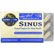 Garden of Life Herbal Immune Balance Sinus Травяной комплекс для поддержки иммунитета 30 вегетарианских капсул: Форма выпуска Капсулы
