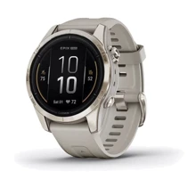 Смарт-часы Garmin Epix Pro (Gen 2) 42mm Sapphire Soft Gold with Light Sand Band (010-02802-11): Дисплей 1.2 AMOLED (390x390)