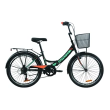 Велосипед Formula SMART 7 2020 24 "чорно-фіолетовий з кошиком (OPS-FR-24-219): Матеріал рами сталь