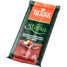 Шоколад Trapa Stevia молочний з фундуком (75 г) (WT3325): Вага, г 75