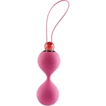 Вагінальні кульки зі зміщеним центром ваги Mae B Elegant Soft Touch Love Balls, 10х3,5 см, рожевий: Для кого Для жінок