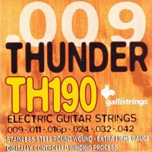 Струна для гитар Струны для электрогитары Galli Thunder Hunter TH190 (09-42) Extra Light: Тип Комплект струн