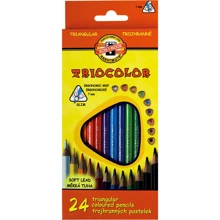 Олівці кольорові KOH-I-NOOR Triocolor, 24цветние (3134): Тип кольорові