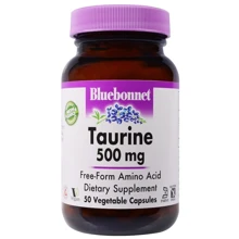 Bluebonnet Nutrition, Taurine, 500 mg, 50 Veggie Caps (84): Тип Таурин