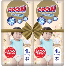 Подгузники Goo.N Premium Soft для детей 9-14 кг размер 4(L) на липучках унисекс 104 шт. (F1010101-155-2): Тип Подгузники