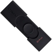 USB-флешка Kingston 64GB DataTraveler Duo USB 3.2 Gen1/Type-C (DTDE/64GB): Стандарт USB USB Type-C / USB 3.2
