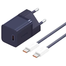 Зарядний пристрій Baseus USB-C Wall Charger GaN5 міні 1C 30W з USB-C Cable Purple (P10110902523-00): Особливості Power Delivery (PD), USB-C, Швидка зарядка