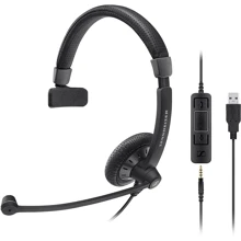 Наушники Sennheiser Epos I SC 45 USB / 3.5mm MS Mono (1000634): Тип конструкции накладные