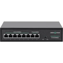 Мережевий комутатор Greenvision GV-015-D-06+2P: Порти только Fast Ethernet (10/100)