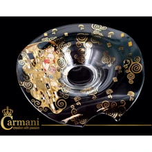 Сервировка стола Блюдо Carmani Стеклянное Г. Климт Поцелуй h-10.5 d-3.5 см (841-5301): undefined undefined