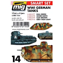 Набор акриловых красок AMMO A-MIG-7144: I мировая, немецкие танки: Производитель MIG (AMMO)