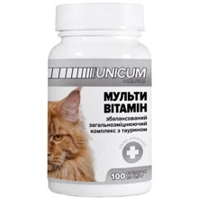 Витамины Unicum Premium для котов мультивитамин с таурином 100 табл. 50 г/10 (UN-013: Вид Таблетки